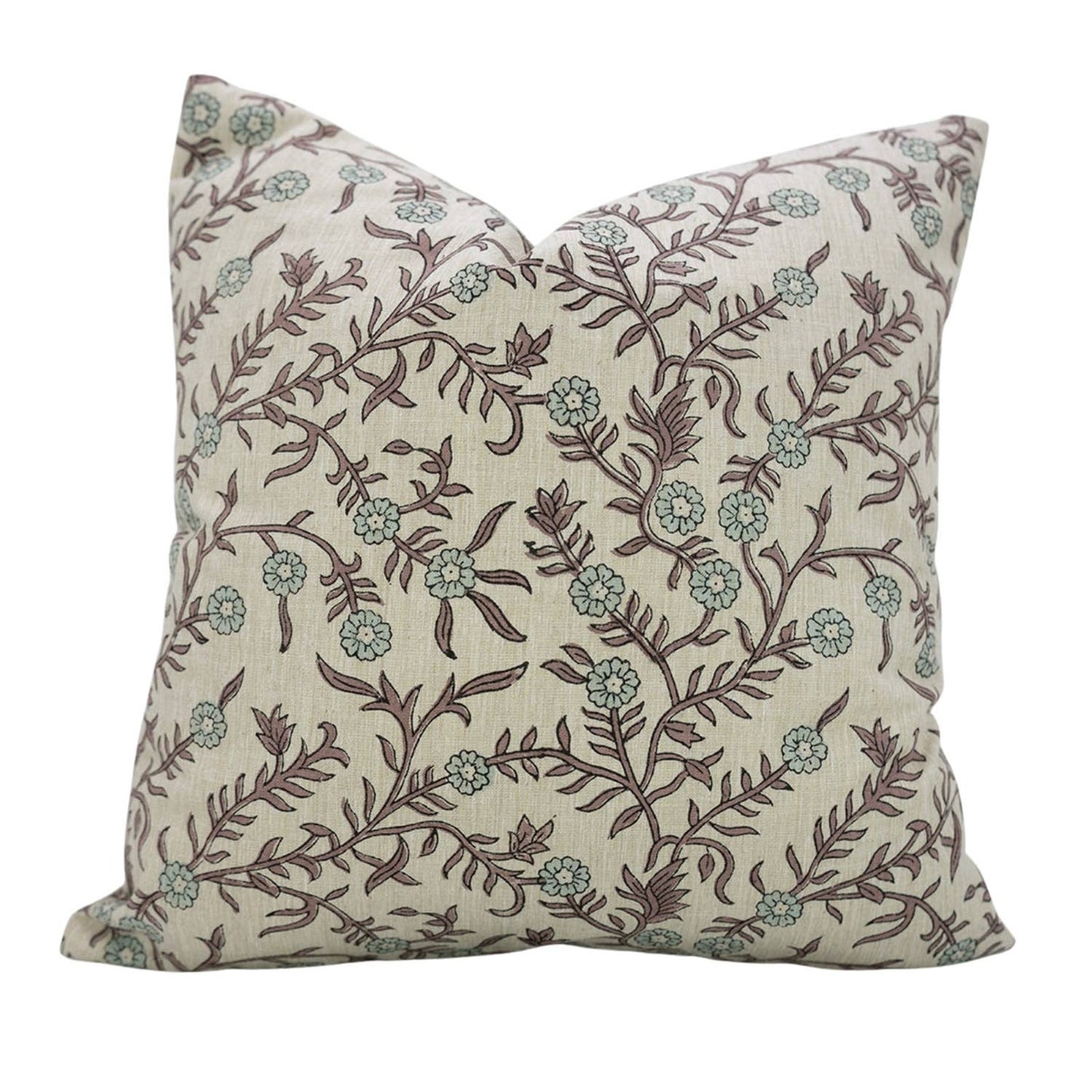 Stella Block Print Linen Blend Pillow Cover-18X18