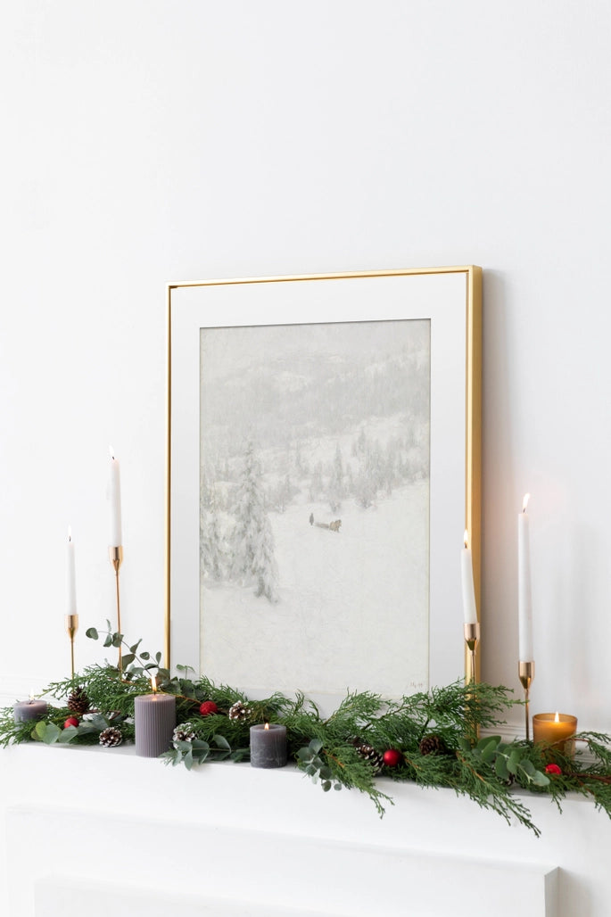 Christmas Snow Storm Art Print (no frame)