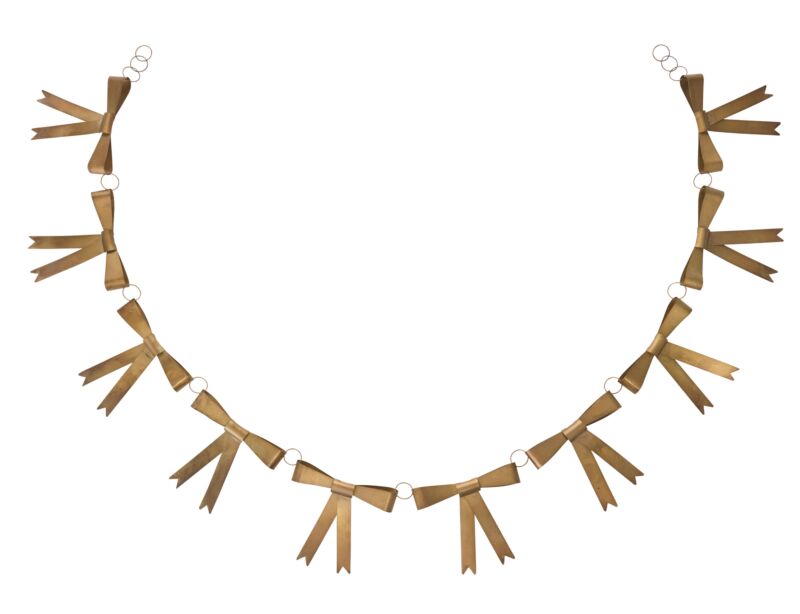 Antiqued Gold Bow Garland