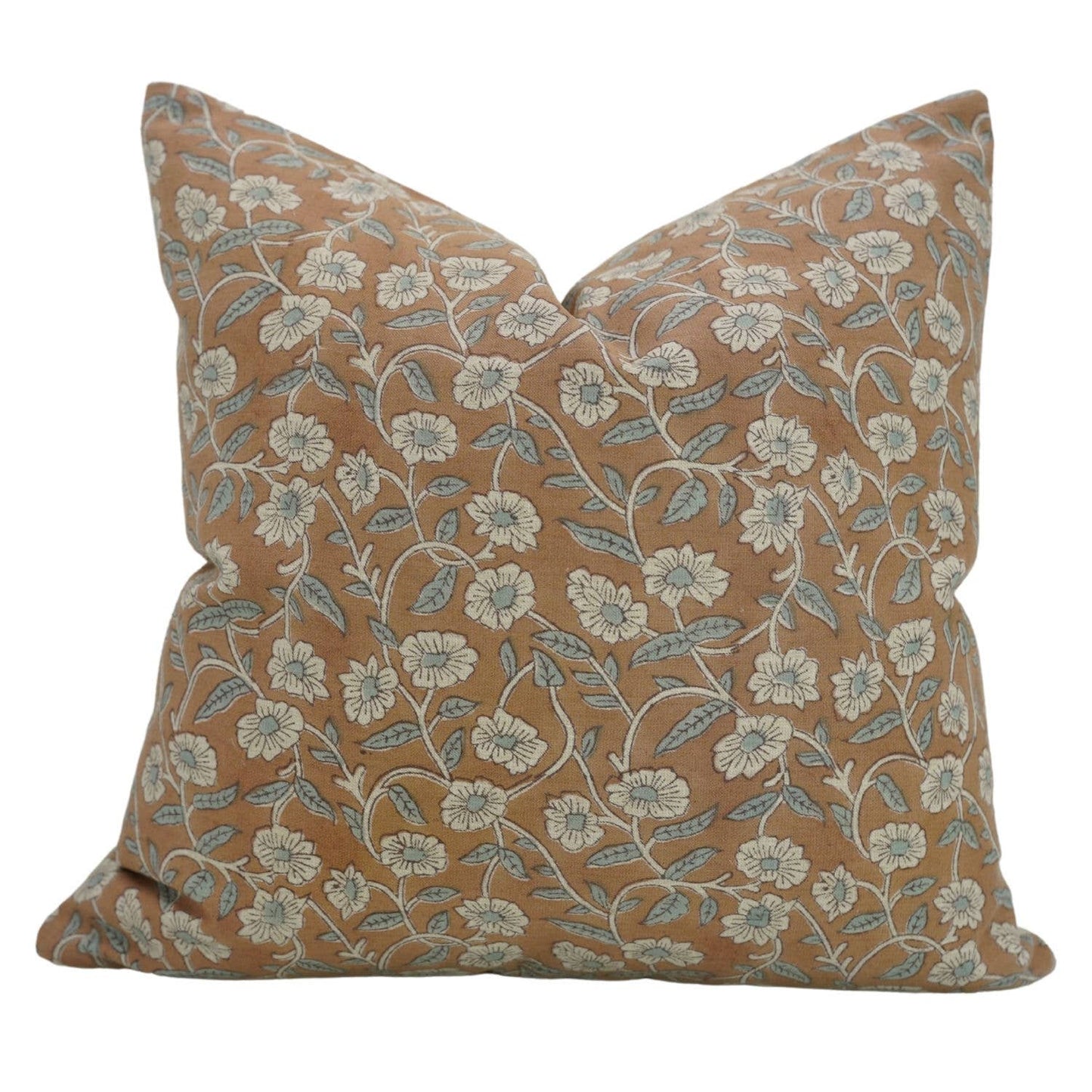 Stacy Block Print Linen Blend Pillow Cover - 18X18