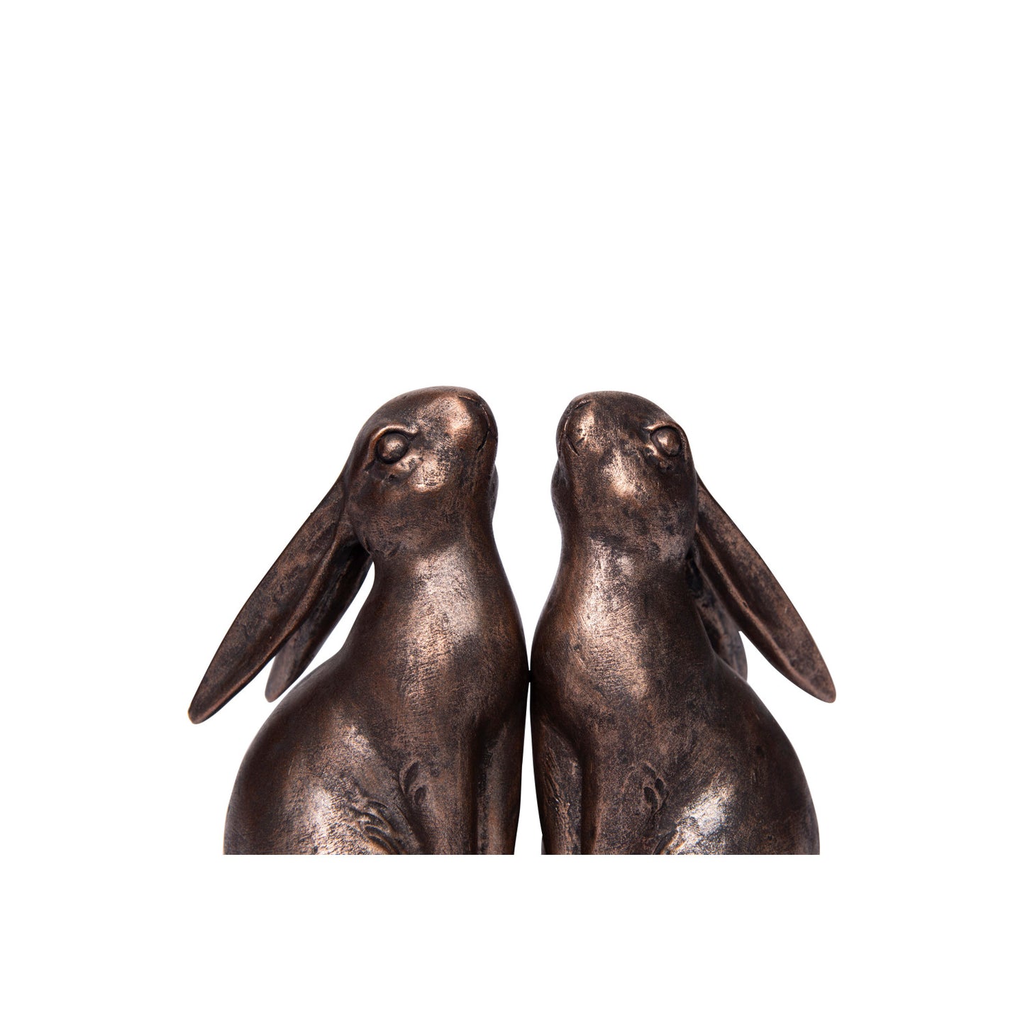 Antiqued Bronze Bunny Bookend Set