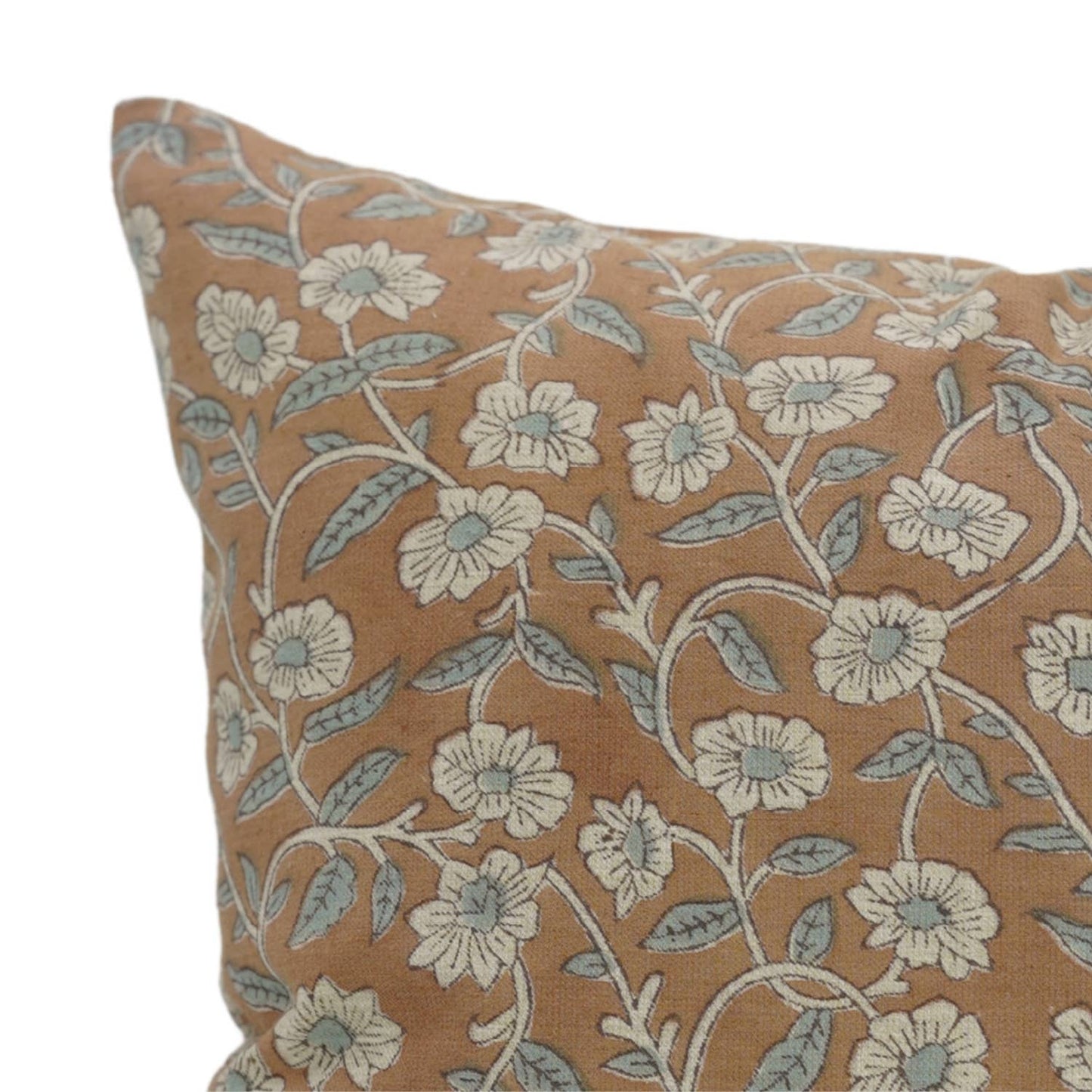 Stacy Block Print Linen Blend Pillow Cover - 18X18