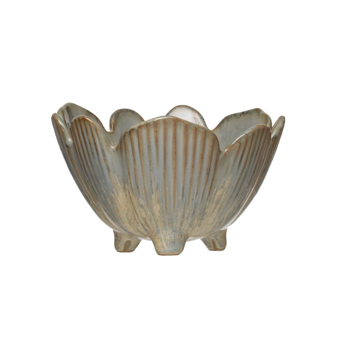 Footed Flower Petal Bowl