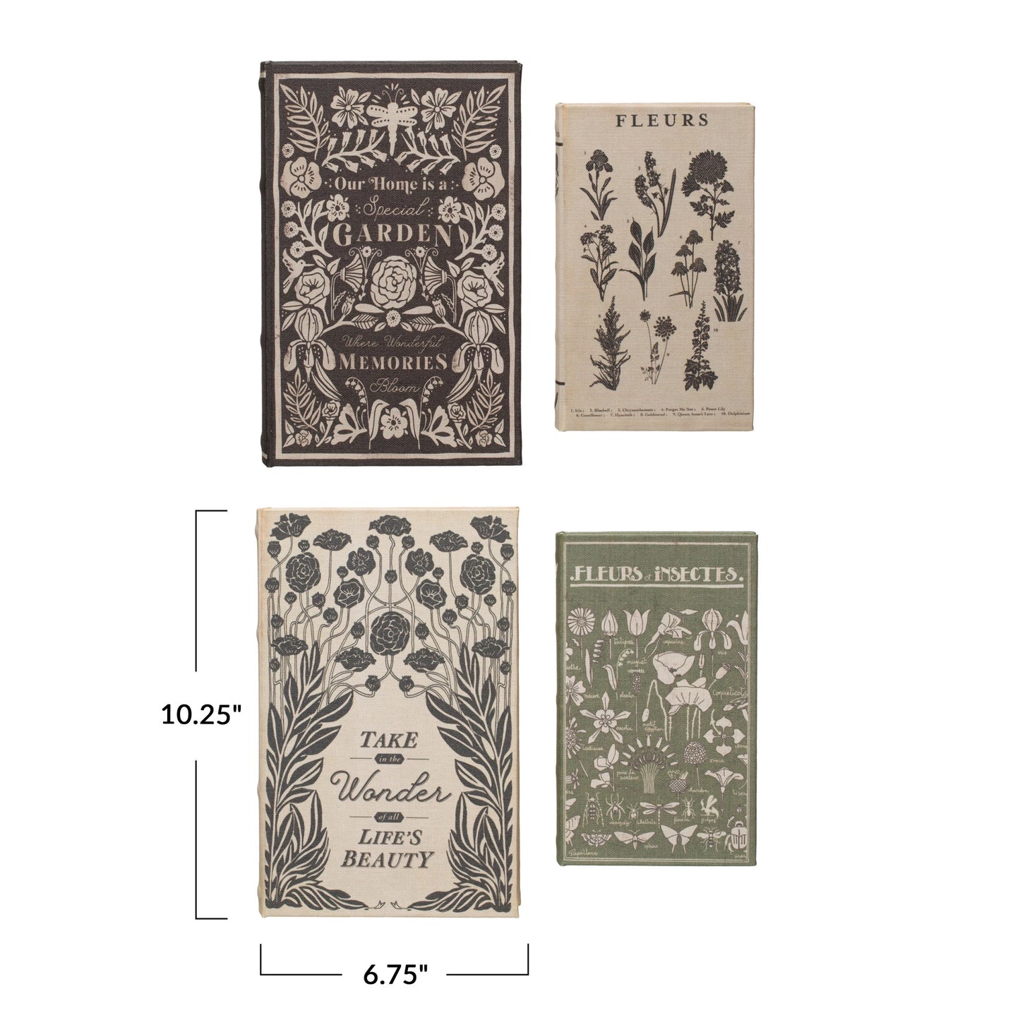 Garden Inspired Linen Storage Books
