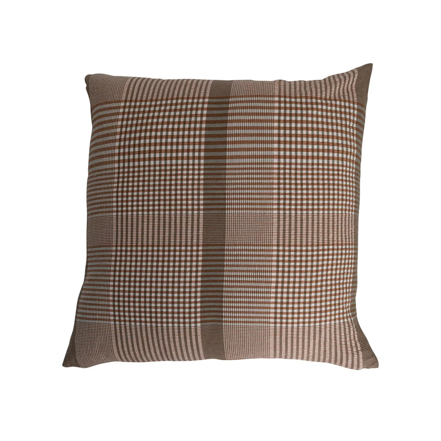 Oversized Plaid Pillow- 28"