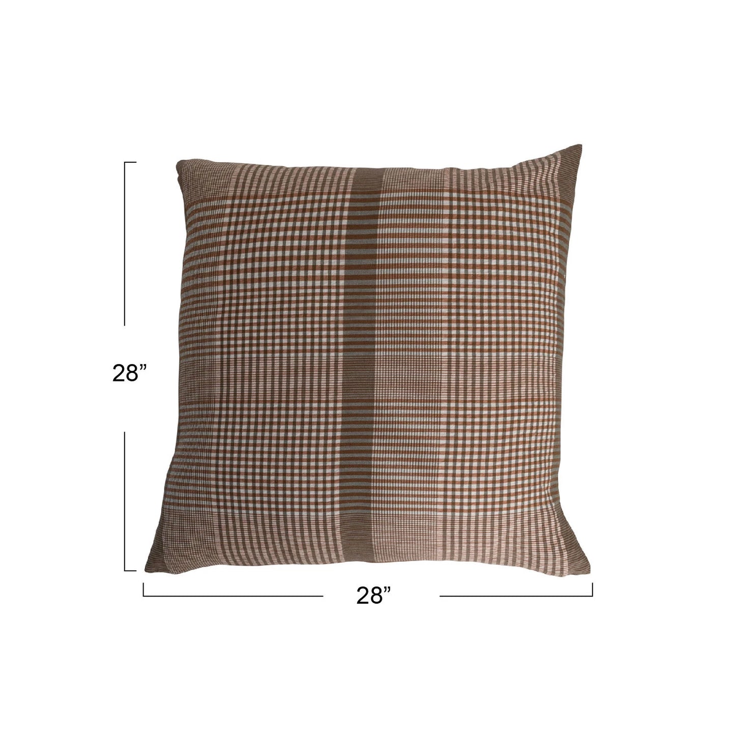 Oversized Plaid Pillow- 28"