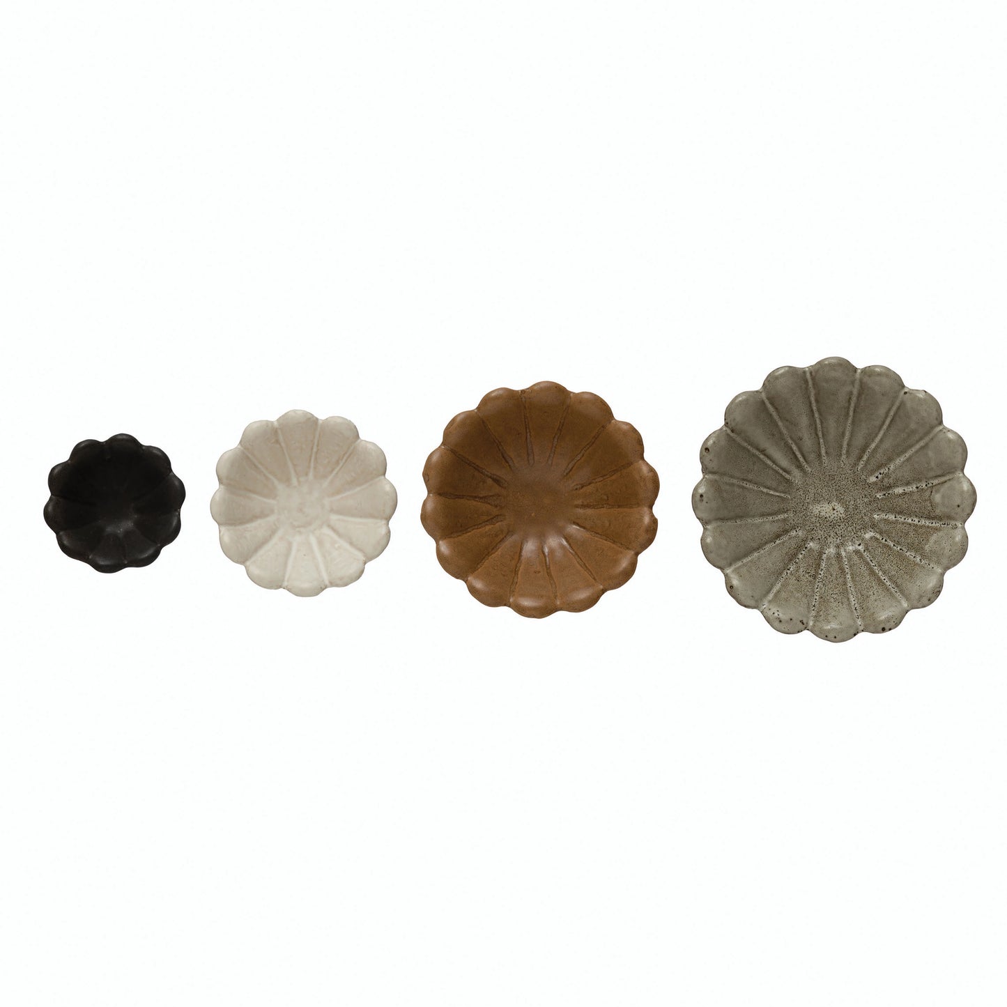 Flower Shaped Stoneware Bowls