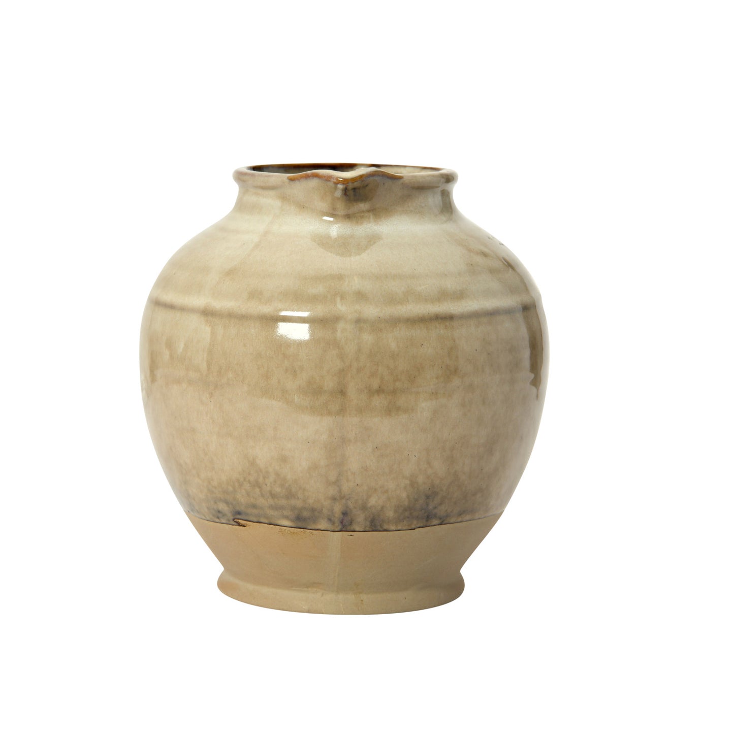 Beige Reactive Glaze Pitcher