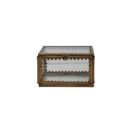 Glass & Brass Scallop Mini Box- Bestseller
