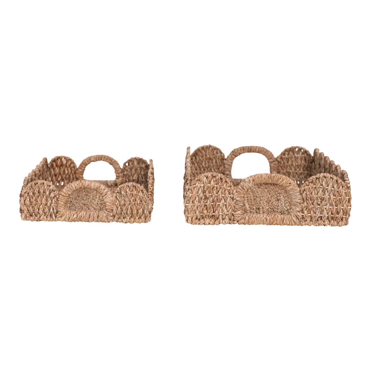 Hand Braided Bankuan Scalloped Trays- Assorted Sizes