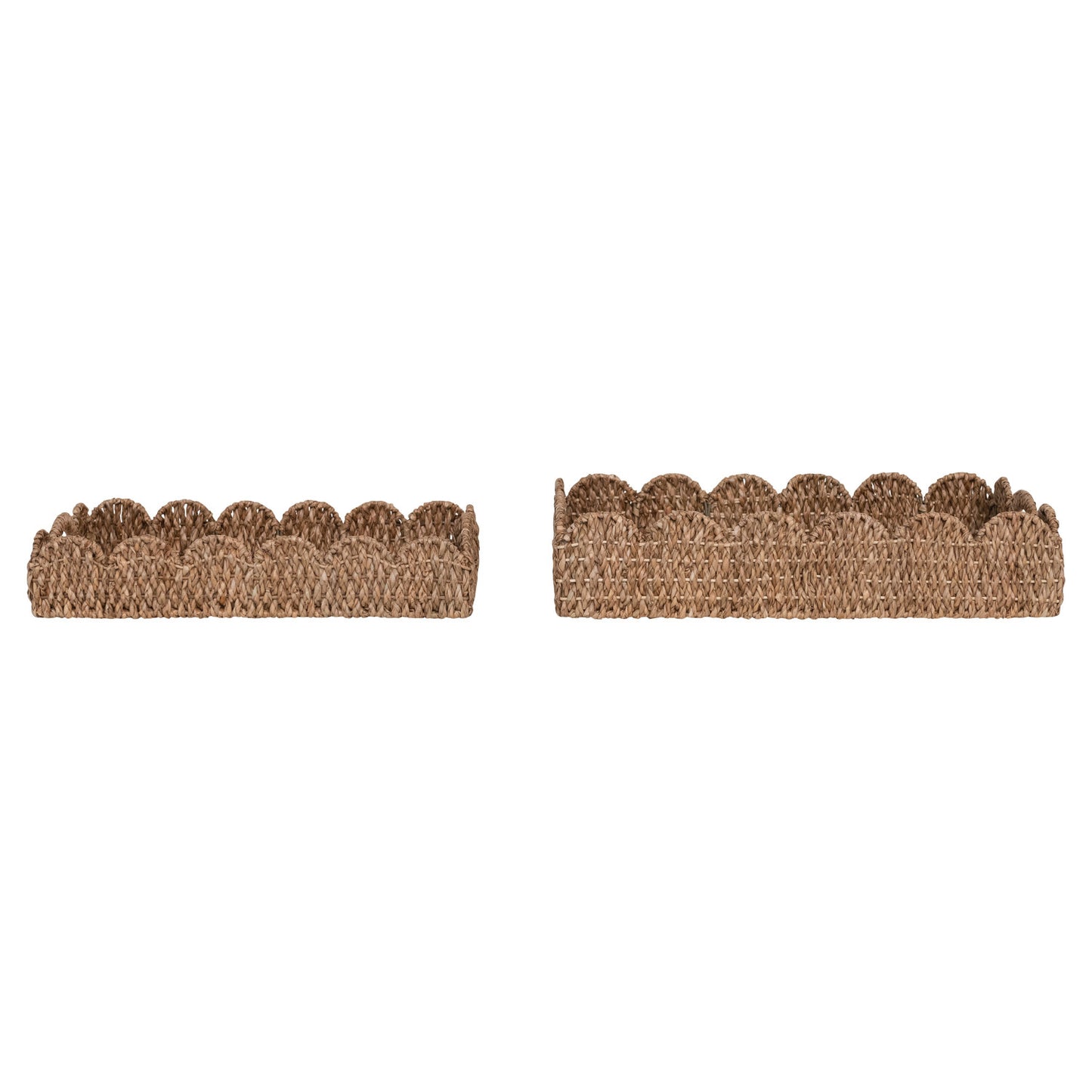 Hand Braided Bankuan Scalloped Trays- Assorted Sizes