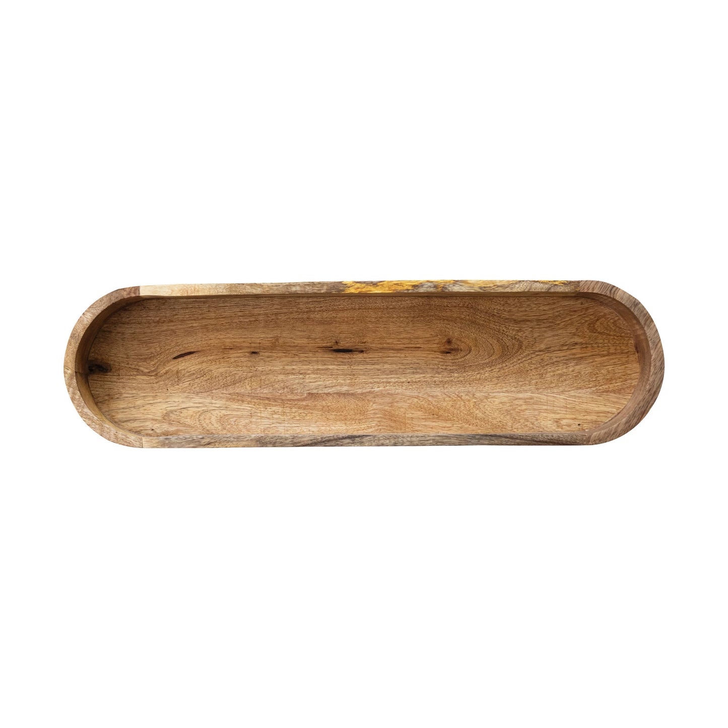 Oval Footed Mango Wood Tray