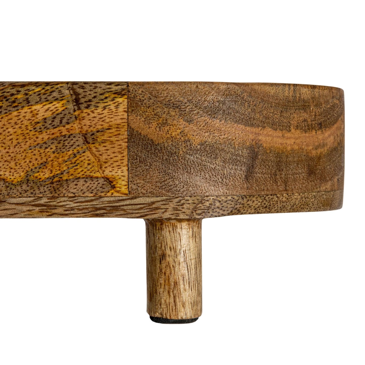 Oval Footed Mango Wood Tray