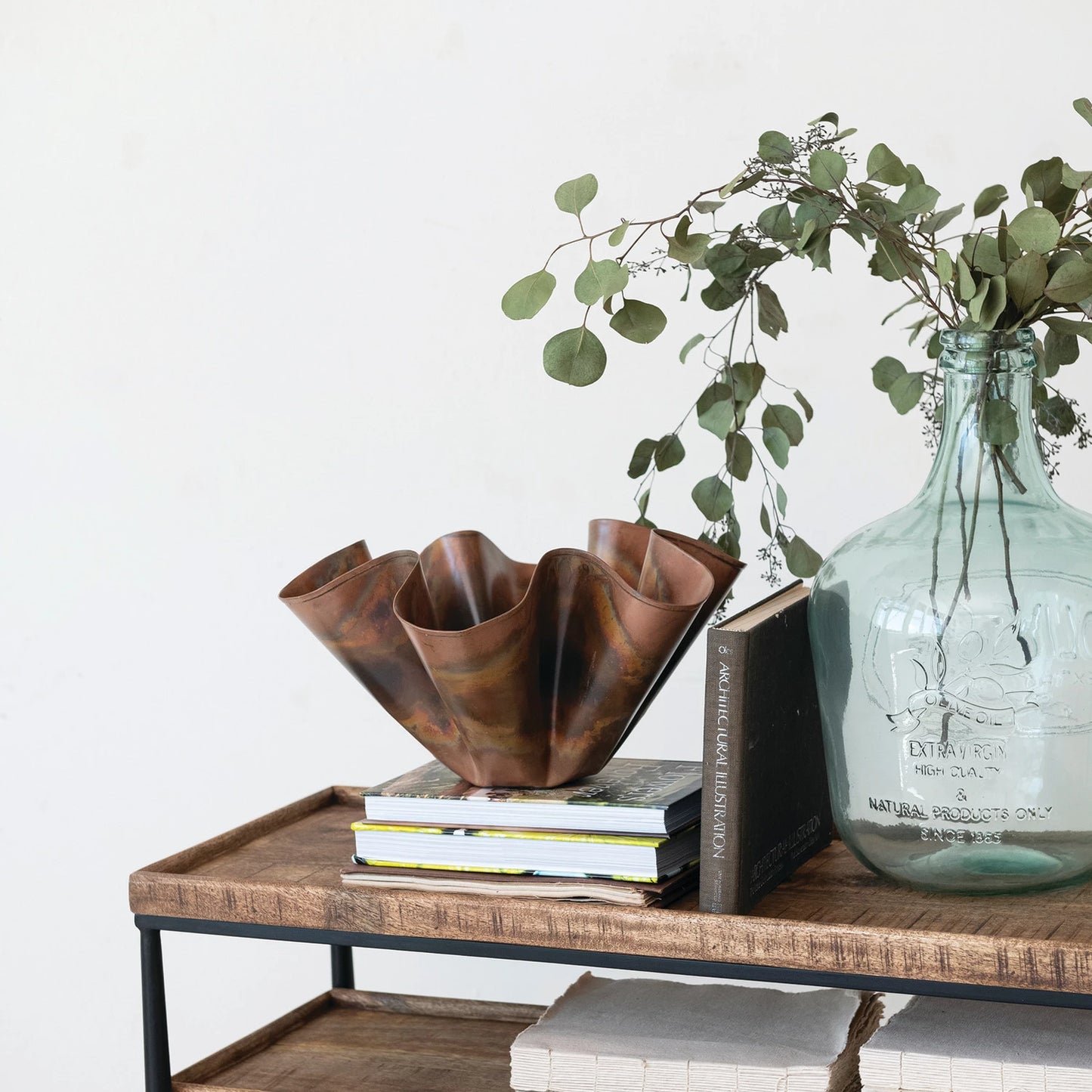 Organic Shaped Copper Statement Bowl