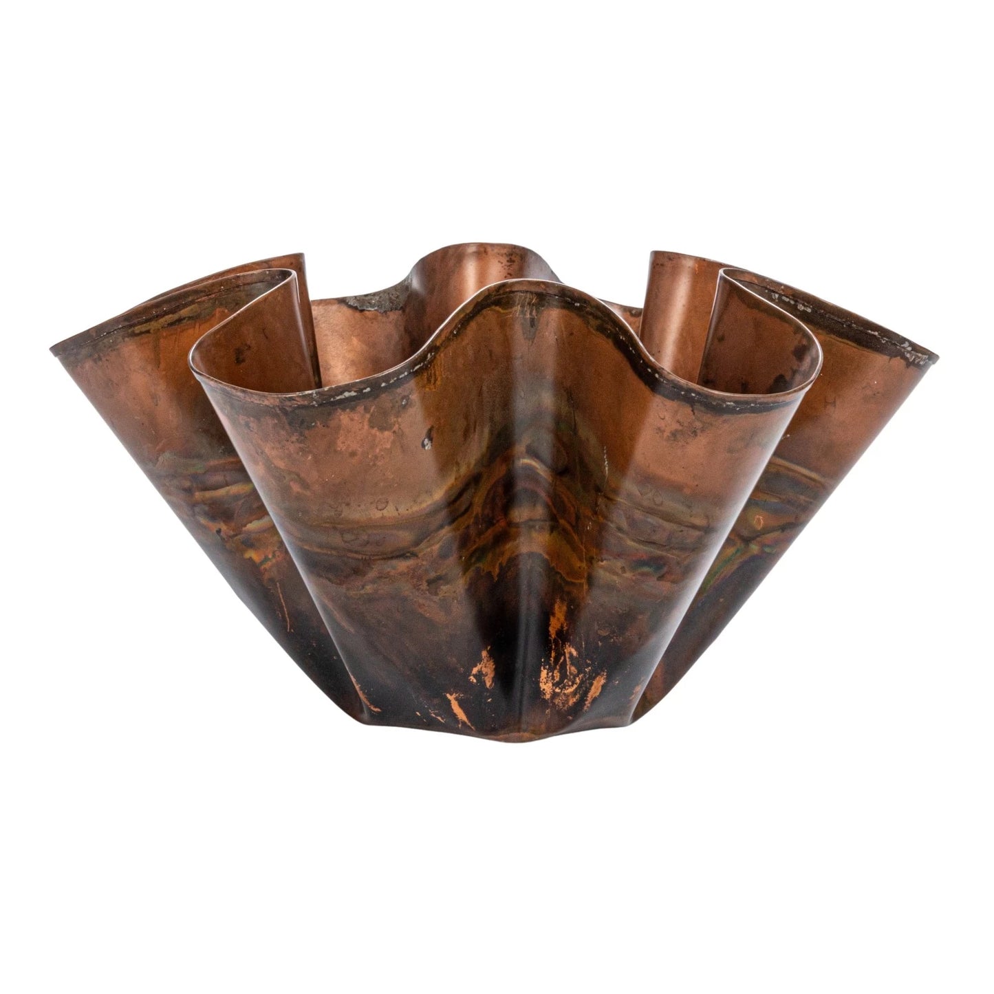Organic Shaped Copper Statement Bowl