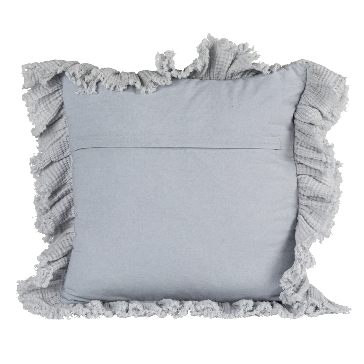 Light Blue Ruffle Pillow