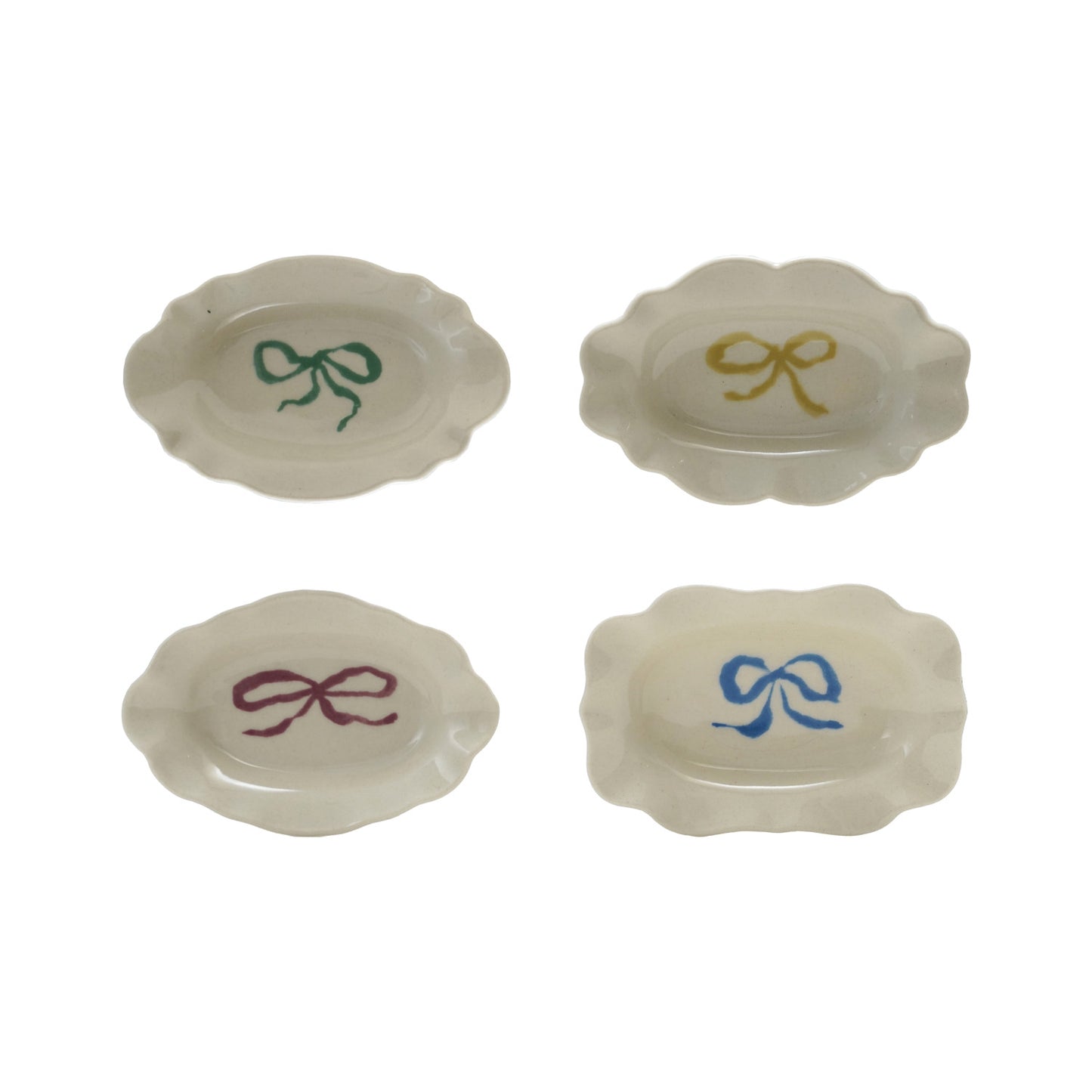 Mini Bow Ruffle Trinket Dishes