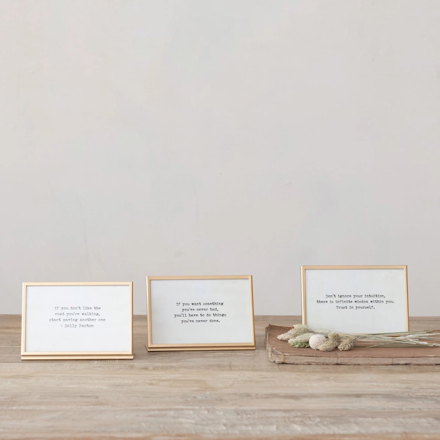 Framed Glass Easel Sayings- Assorted