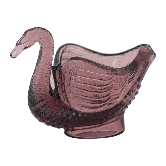 Recycled Glass Swan Spoon Holder/Trinket Dish