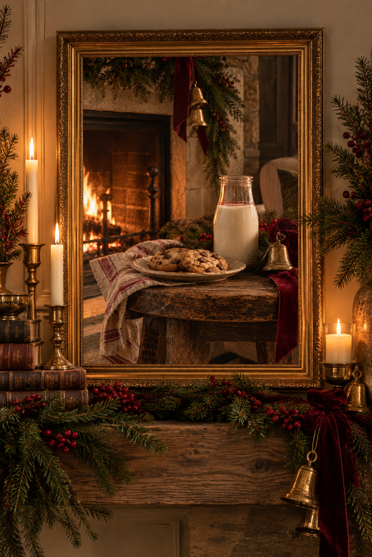 Santa's Milk & Cookies Print (no frame)- Preorder
