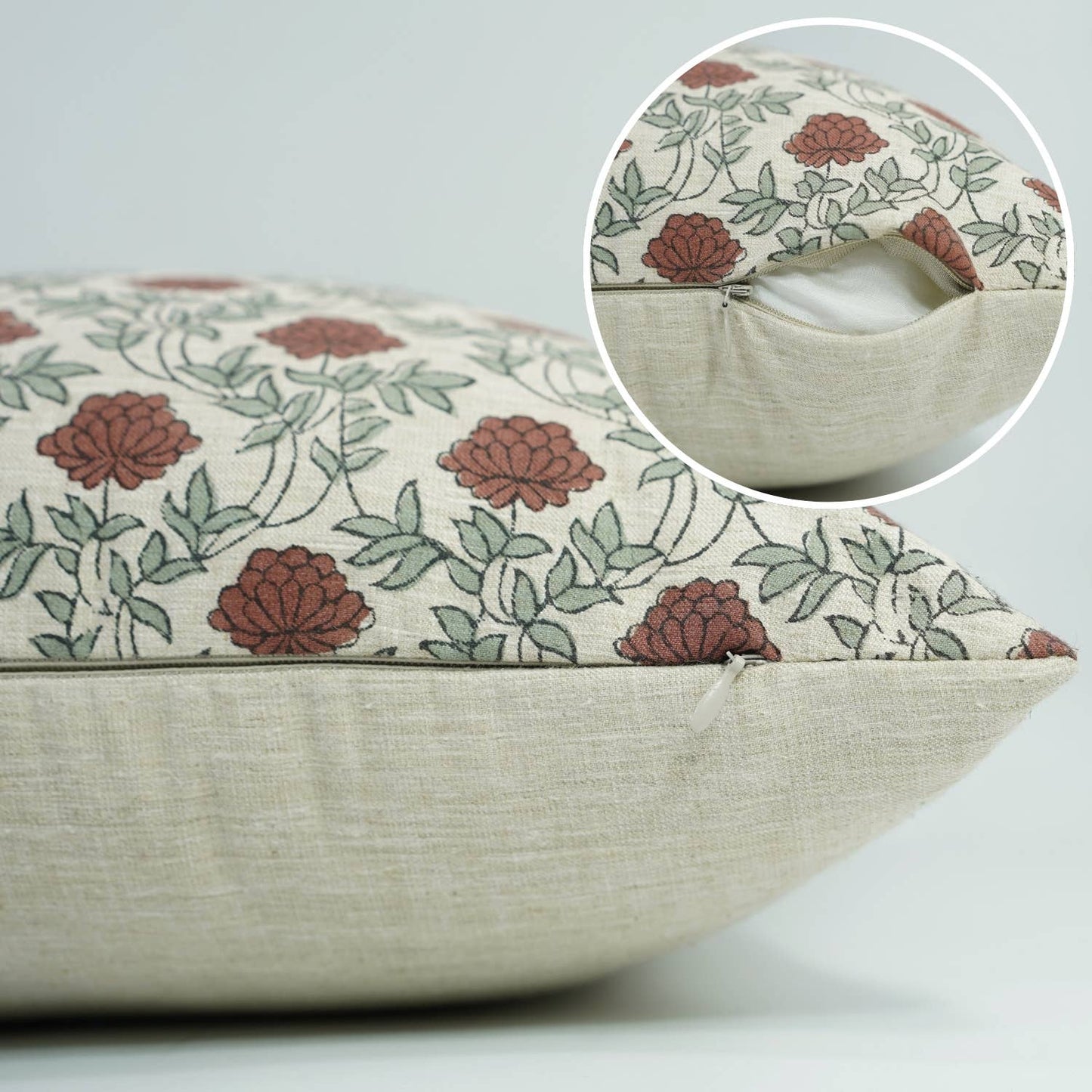 Gardenia Linen Blend Pillow Cover - 18X18