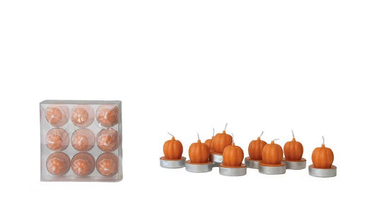 Pumpkin Unscented Tealights- Set of 9