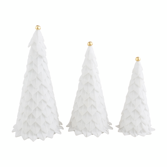 White Velvet Tree Set