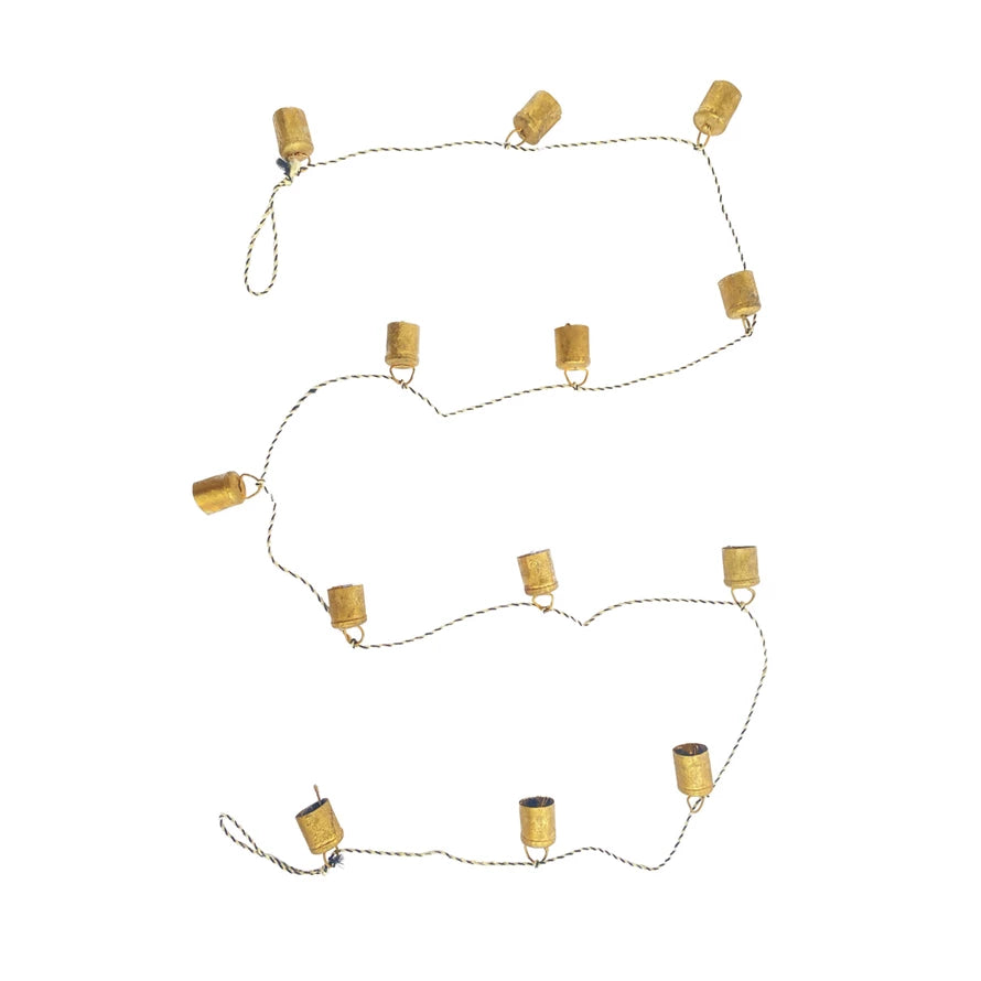 72" Gold Bell Garland