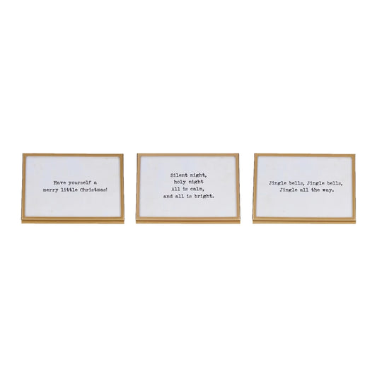 Holiday Gold Easel Sayings 4" x 6"