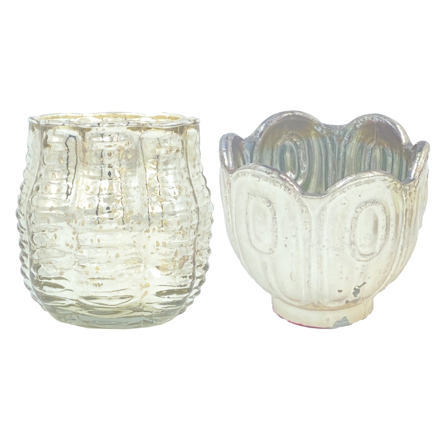 Mercury Glass Votive Holder- Two Styles