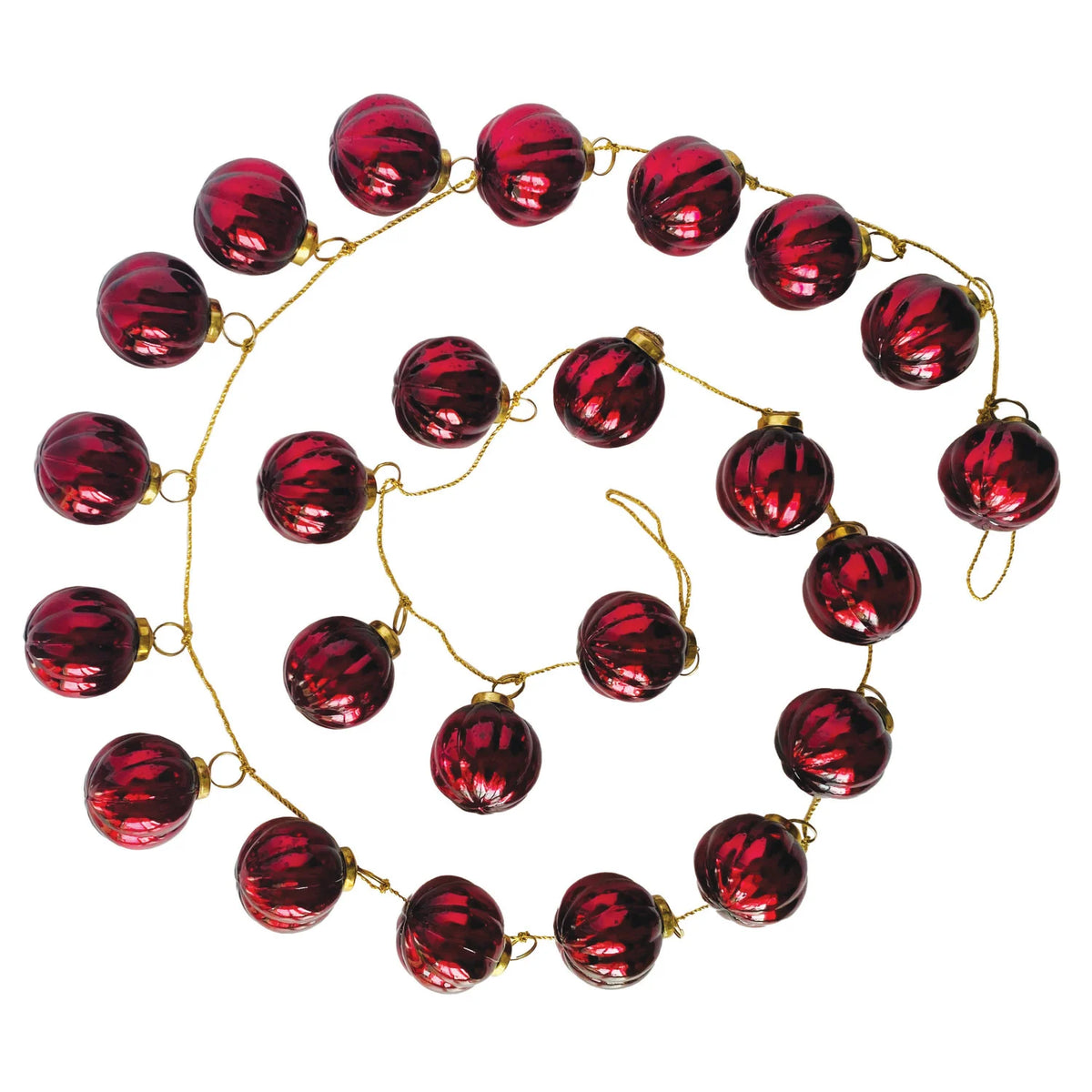 Burgundy Mercury Glass Garland